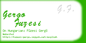gergo fuzesi business card
