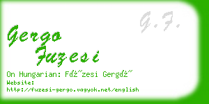 gergo fuzesi business card